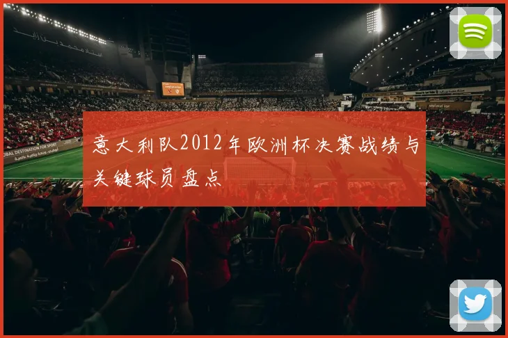 意大利队2012年欧洲杯决赛战绩与关键球员盘点
