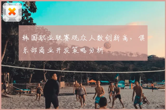 韩国职业联赛观众人数创新高,俱乐部商业开发策略分析